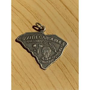 .925 State of South Carolina Sterling Silver Jewelry Charm #south